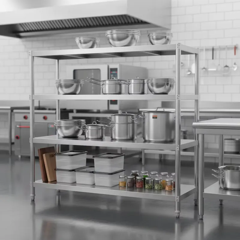 Commercial Kitchen Outlets - Factory Outlet Stainless Steel Shelving Unit