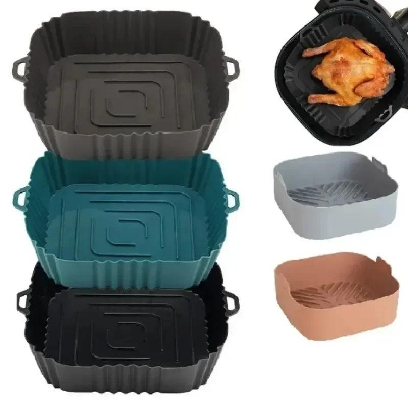 Deep Fryer Commercial - 1PC Silicone Air Fryer Basket, Round