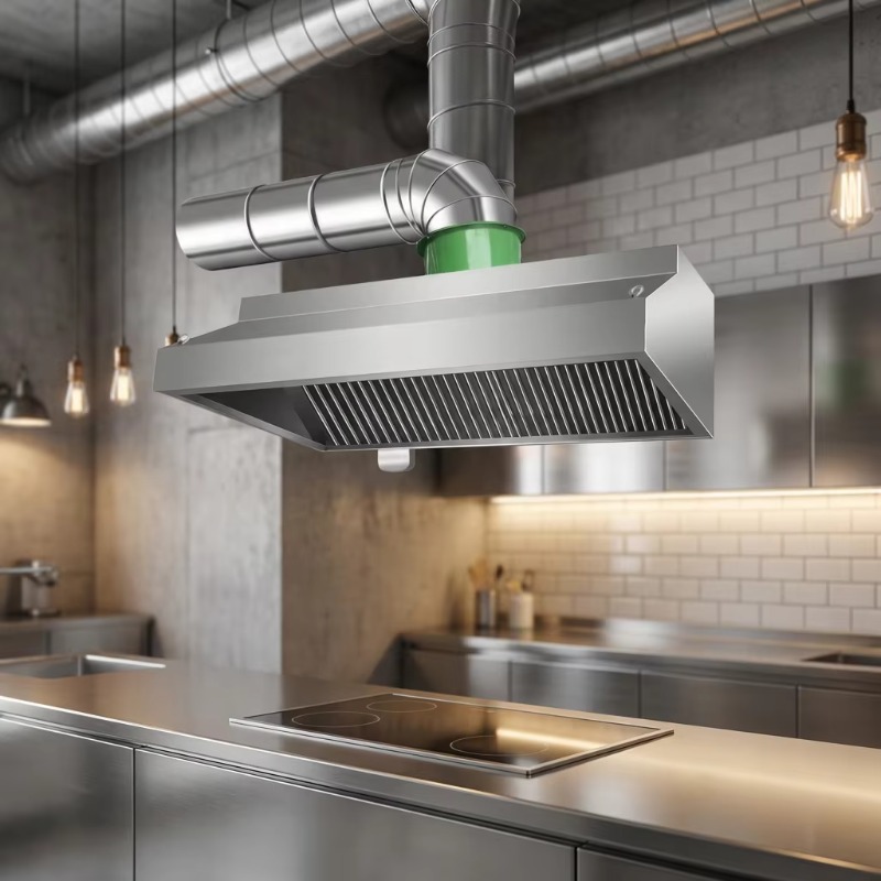Commercial Kitchen Hood - Commercial Customizable Kitchen Wall-mounted Stainless Steel