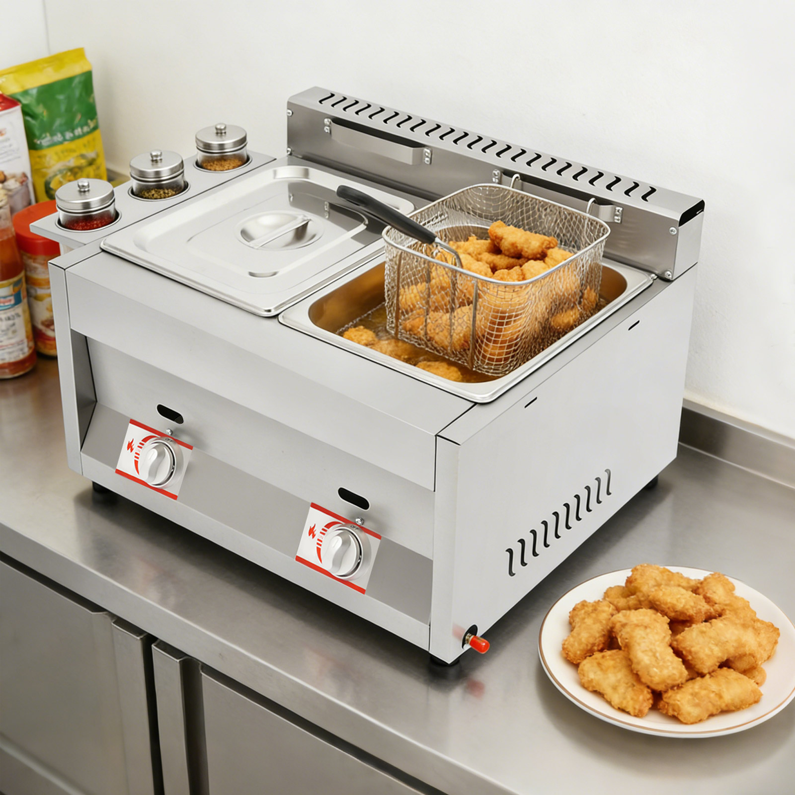Commercial Dual Tank Deep Frye - огляд і ціна Deep Fryer Commercial