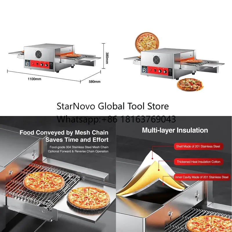 2026 Hot！ Conveyor Belt Pizza  - огляд і ціна Pizza Conveyor Oven