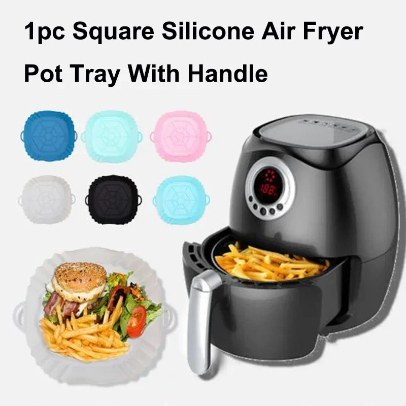 1PC Silicone Air Fryer Basket, - огляд і ціна Deep Fryer Commercial