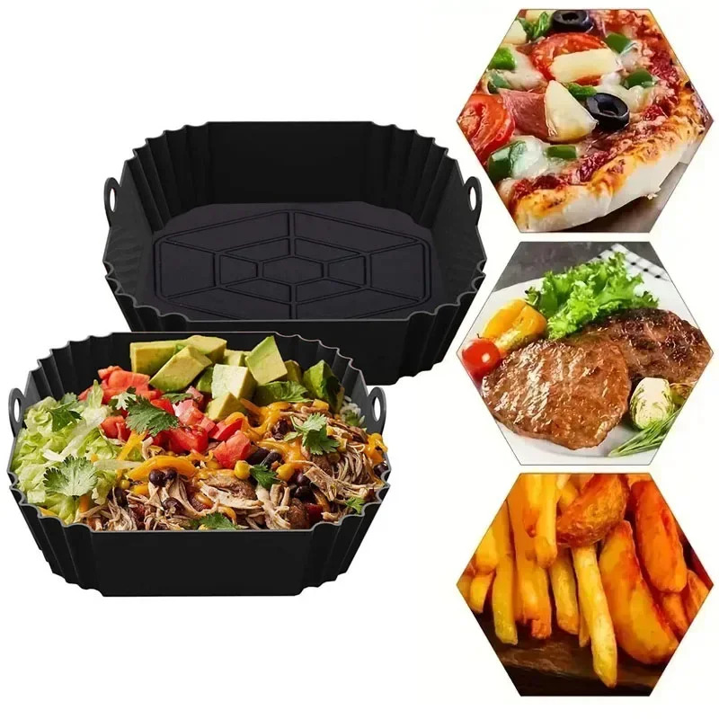 1PC Silicone Air Fryer Basket, - огляд і ціна Deep Fryer Commercial